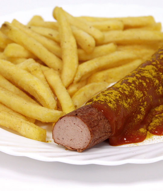 Schale vegane Currywurst